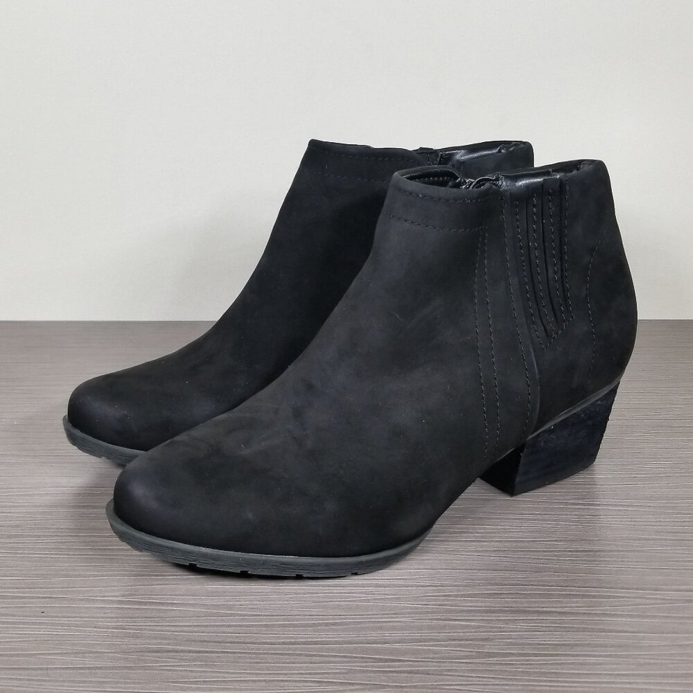 Blondo Valli Waterproof Bootie, Black Nubuck, Womens Size 8.5 M